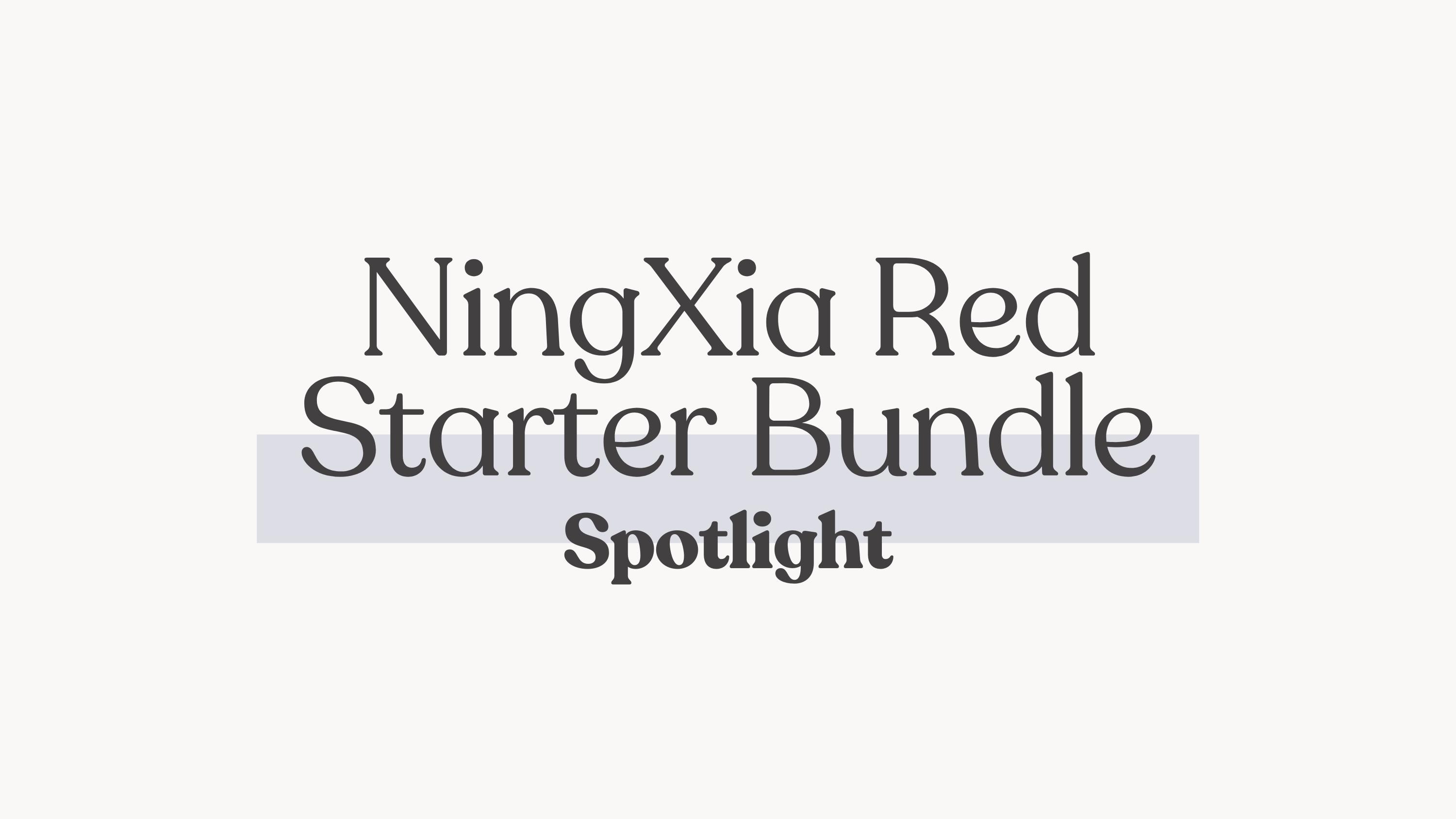 NingXia Red Starter Bundle Spotlight